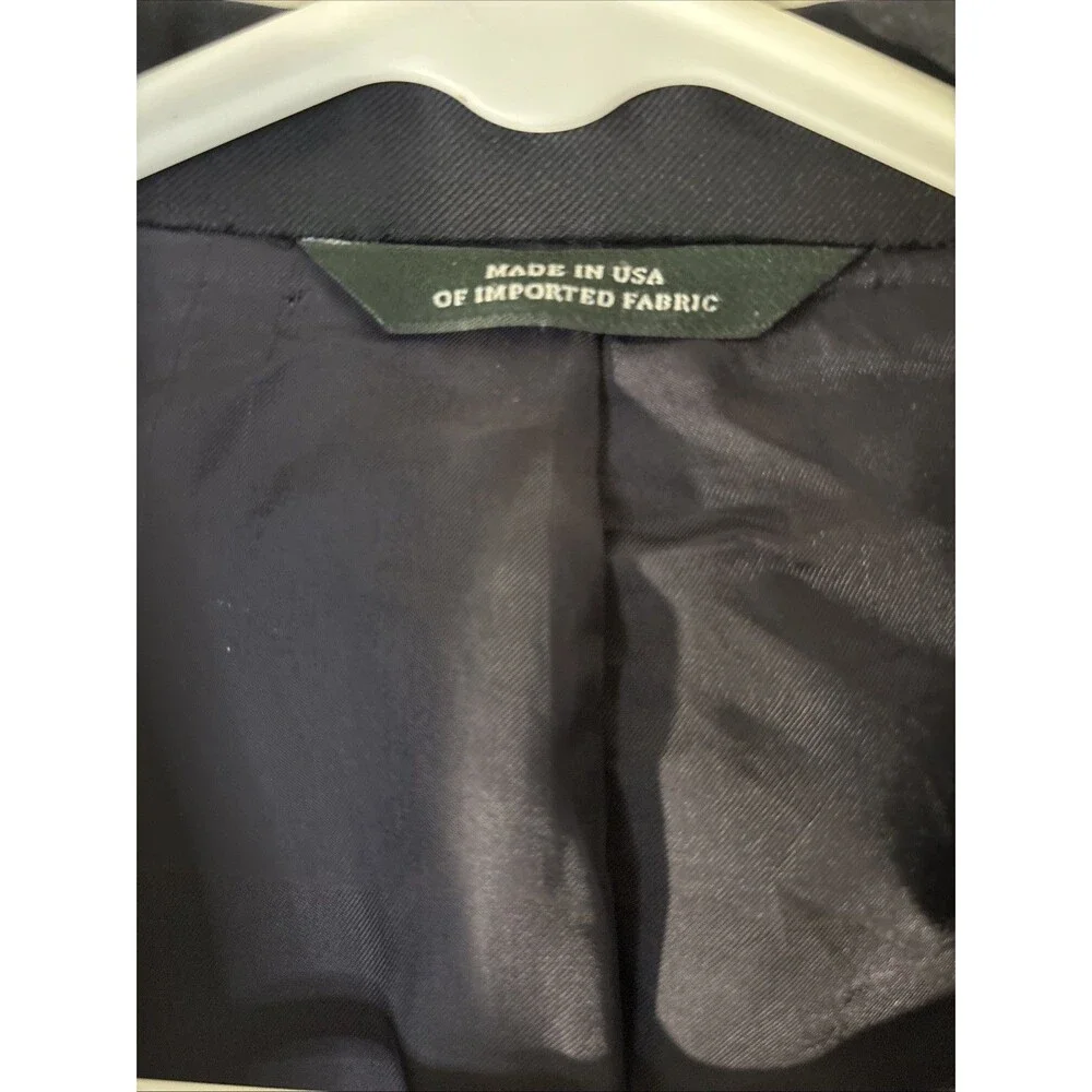 Brooks Brothers 45R Blazer Men’s 100% Wool Navy USA Made 2 Button Sports Coat